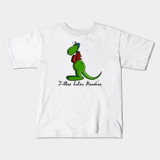 T-rex hates hoodies Kids T-Shirt